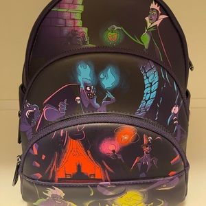 Loungefly Disney Villains Color Block Triple Pocket Mini Backpack
